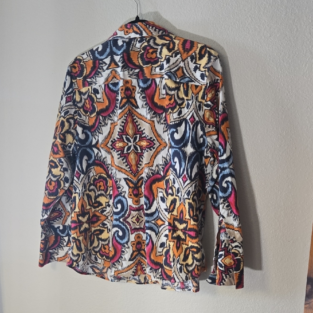 Chico's Vibrant Patterned Button Down Shirt - image 7